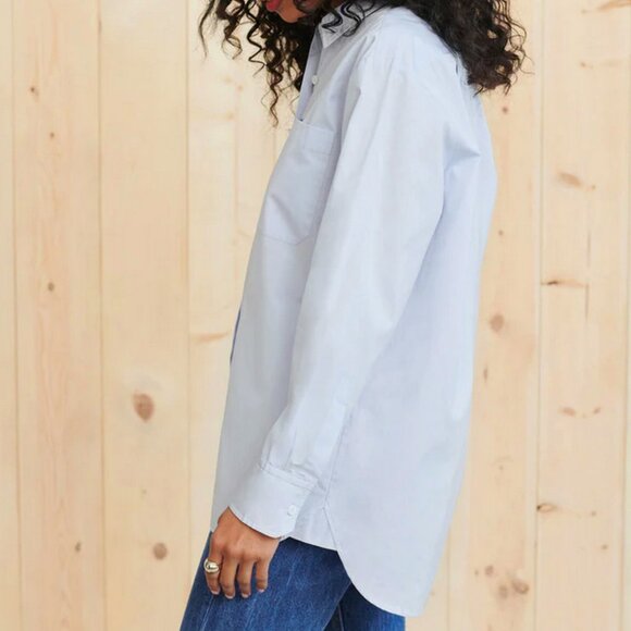 Jenni Kayne Boyfriend Shirt in French Blue - Picture 3 of 9